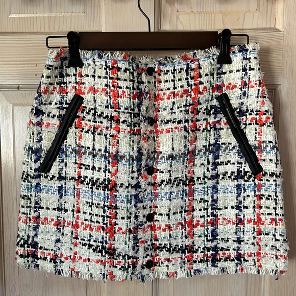 Rag & Bone Otis Snap Front Linton Tweed Mini Skirt.     Women’s size 2 - Picture 4 of 11